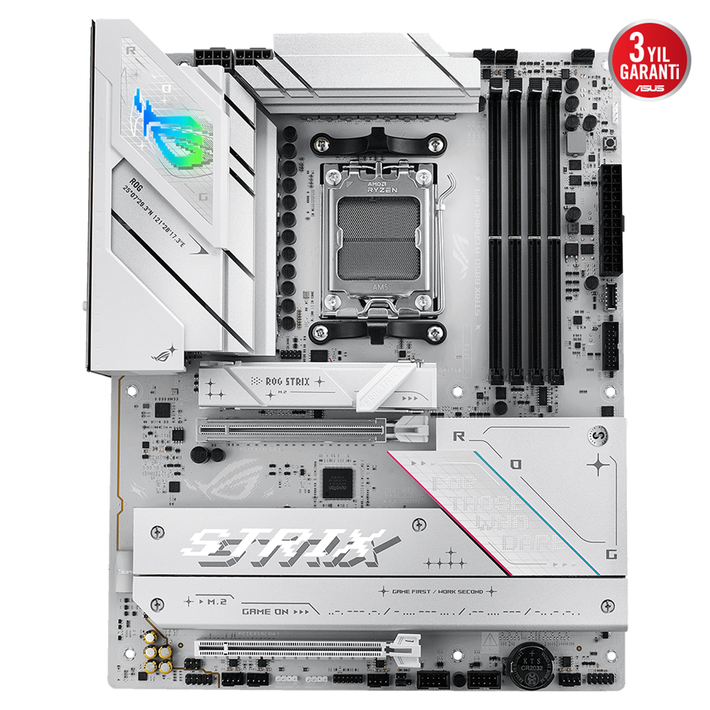 ASUS ROG STRIX B850-A GAMING WIFI7 NEO, 4xDDR5, 4xM.2, HDMI, DP, Type-C, PCIe 5.0, Wi-Fi 7, Bluetooth v5.4, AM5 Soket GAMING Anakart