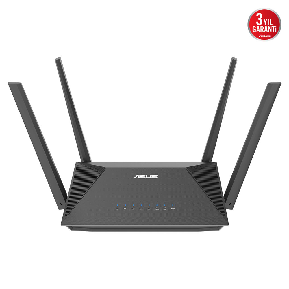ASUS RT-AX52 Pro, AX3000, 3 Port, 3000Mbps, Dual Band, WİFİ 6, AiMesh, Extendable Router