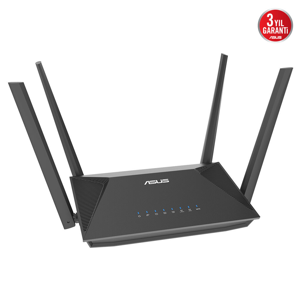 ASUS RT-AX52 Pro, AX3000, 3 Port, 3000Mbps, Dual Band, WİFİ 6, AiMesh, Extendable Router