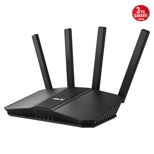 ASUS RT-BE82U, BE6500, 4 Port, 6500Mbps, Dual Band, WİFİ 7, AiMesh, AiProtection Pro, Gigabit Extendable Router