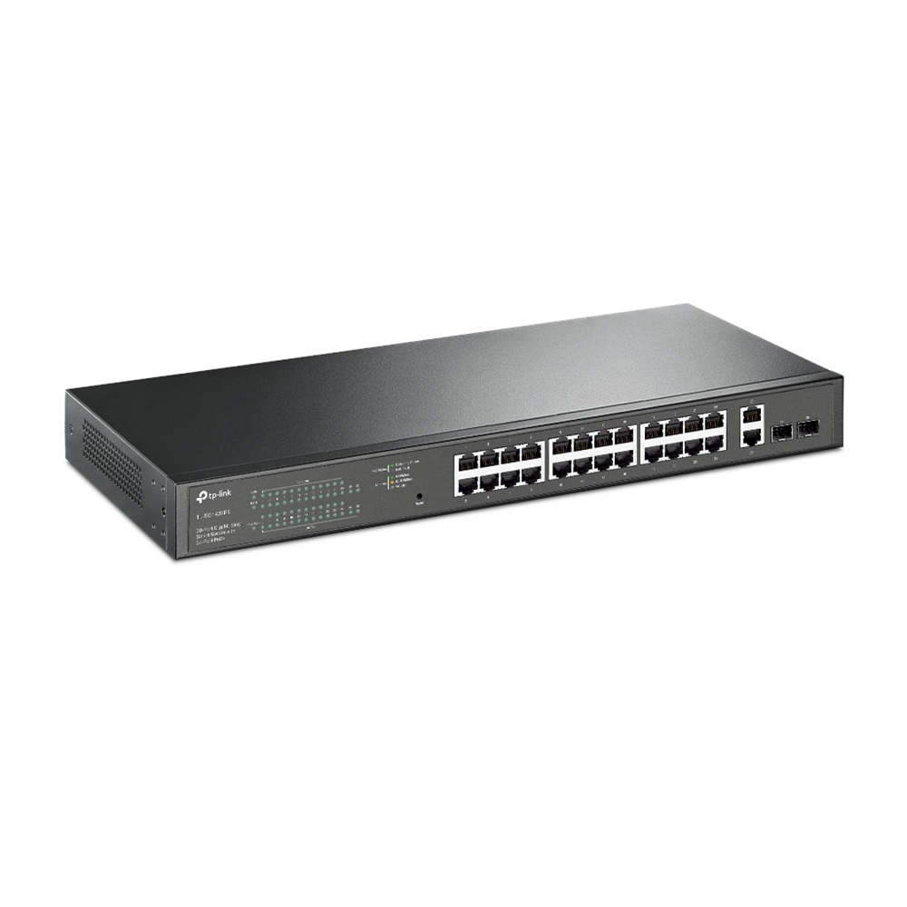 TP-LINK SG1428PE, 28 Port, Gigabit, PoE+ 250W, 2 Port Gigabit SFP, Rackmount, Yönetilebilir, Switch