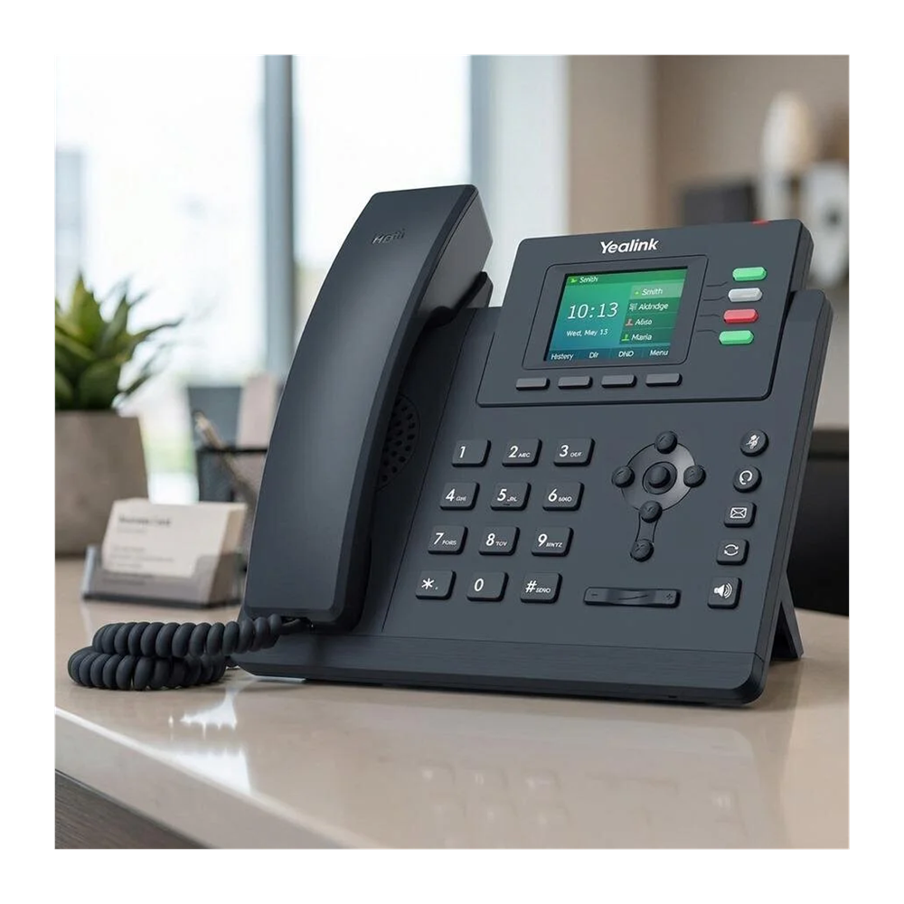 YEALINK SIP-T33G, Masaüstü, Kablolu IP TELEFON, Siyah, 2.4" Renkli Ekran, 2xGigaBit Ethernet Portu, PoE Destekli
