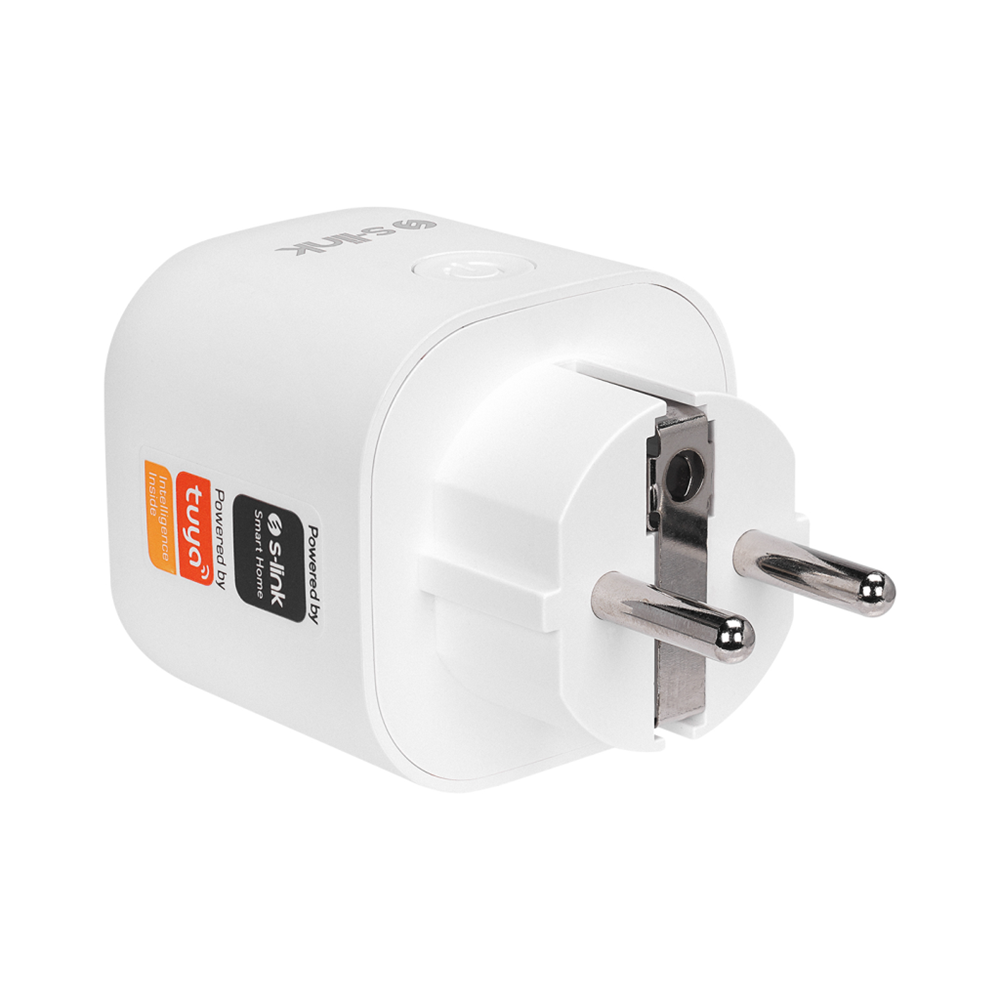 S-LINK SL-14, 1 Soket, Akım Korumalı Priz, 16A, WiFi 2.4Ghz, Bluetooth, TUYA Yazılım Destekli, internet üzerinden Yönetilebilir