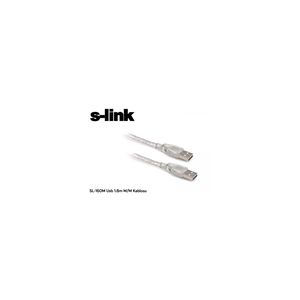 S-LINK SL-160M, İki Ucu Erkek M/M USB Kablosu, USB To USB 2.0 KABLO, 1.8mt