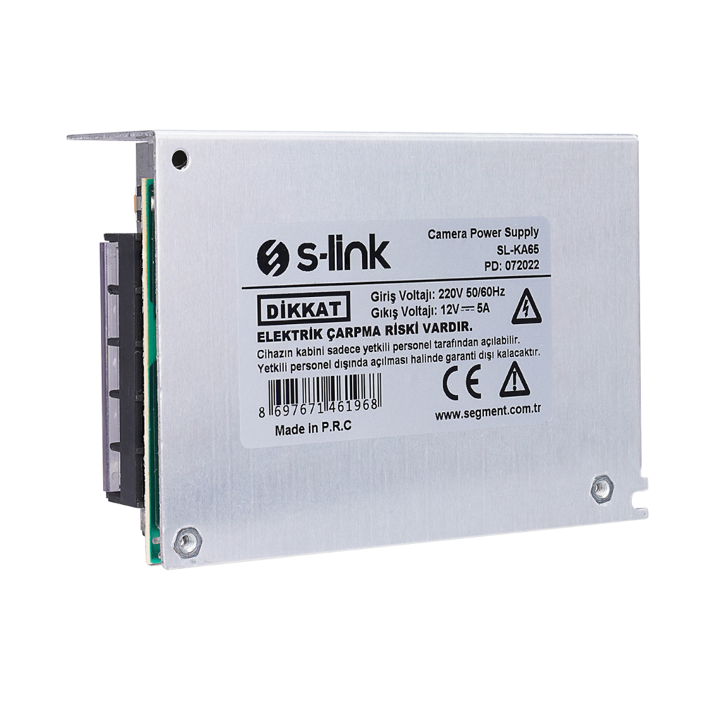 S-LINK SL-KA65 12V, 5A, Switch Mode, DC ADAPTÖR