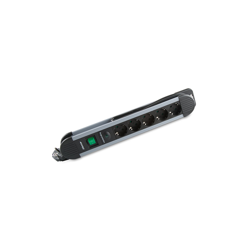 S-LINK Swapp SPGKS05, 5 Soket, Akım Korumalı Priz, 1.5Mt Kablo, 900 Joule (Gri) %100 Bakır