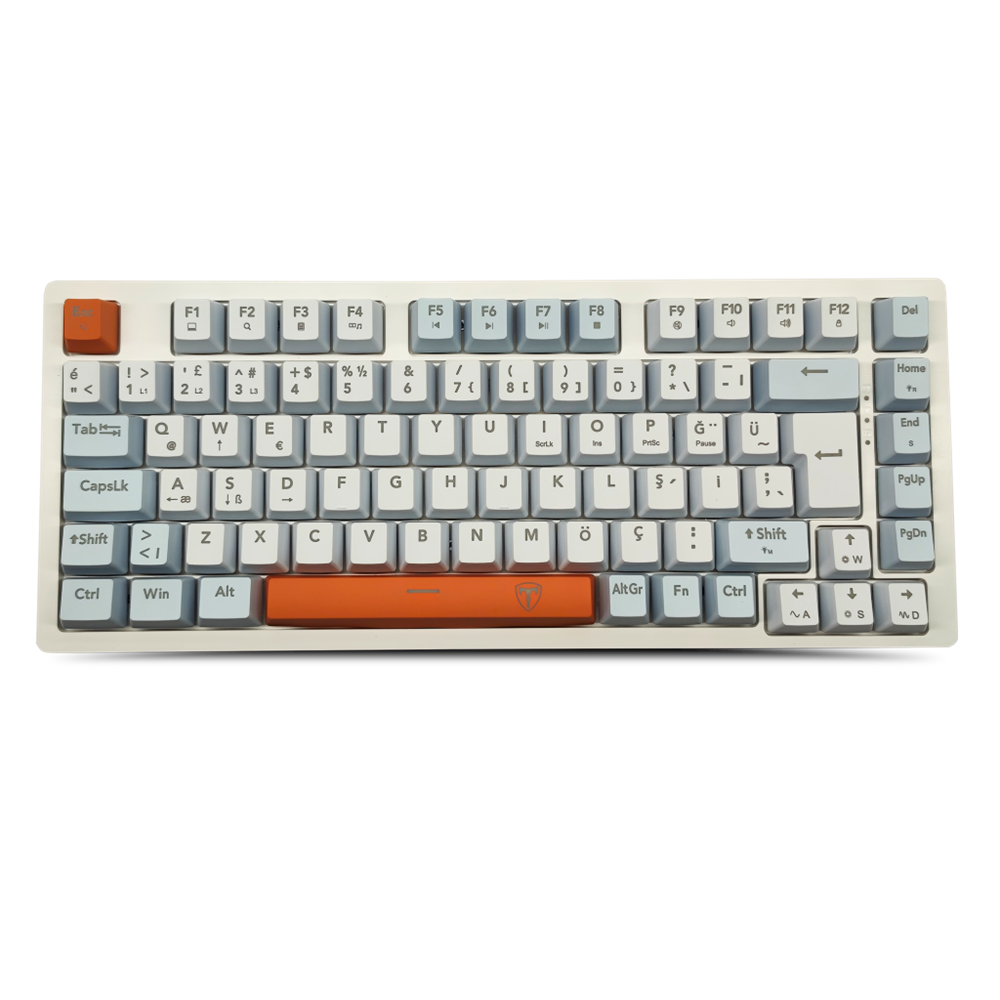T-DAGGER T-TGK326WBO, MEGATRE, USB Kablolu, Türkçe Q, Rainbow Backlight, Red Mekanik Switch, 82 Tuşlu, Gaming Klavye
