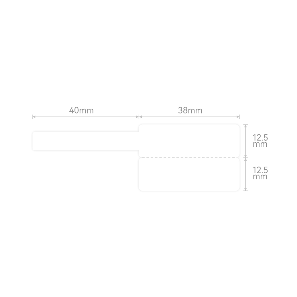 NIIMBOT T25 Etiket 38mm x 40mm 100 adet Beyaz Kablo için (B1,B21S,B3S)