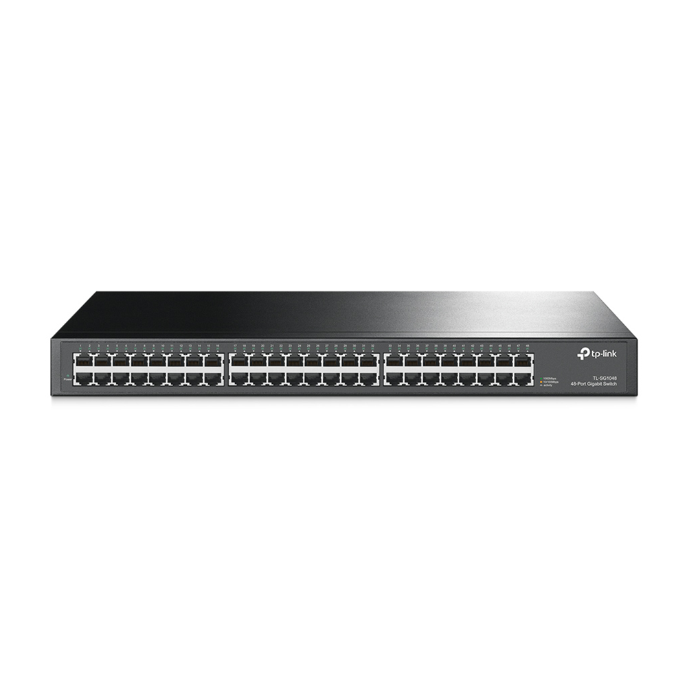 TP-LINK TL-SG1048, 48 Port, GigaBit, Yönetilemez, Metal Kasa, Rackmount Switch