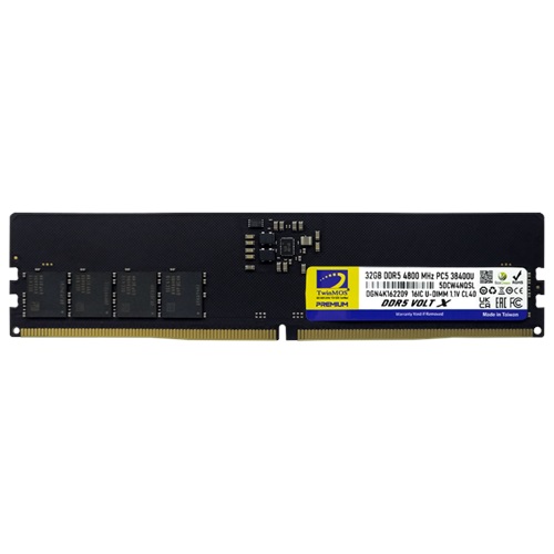 TwinMOS TMD532GB4800U40, 32GB, DDR5, 4800MHz, CL40, 1.1V Desktop Ram