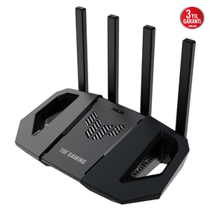 ASUS TUF-BE3600, BE3600, 4 Port, 3600Mbps, Dual Band, WİFİ 7, AiMesh, AiProtection Pro, GAMING Extendable Router