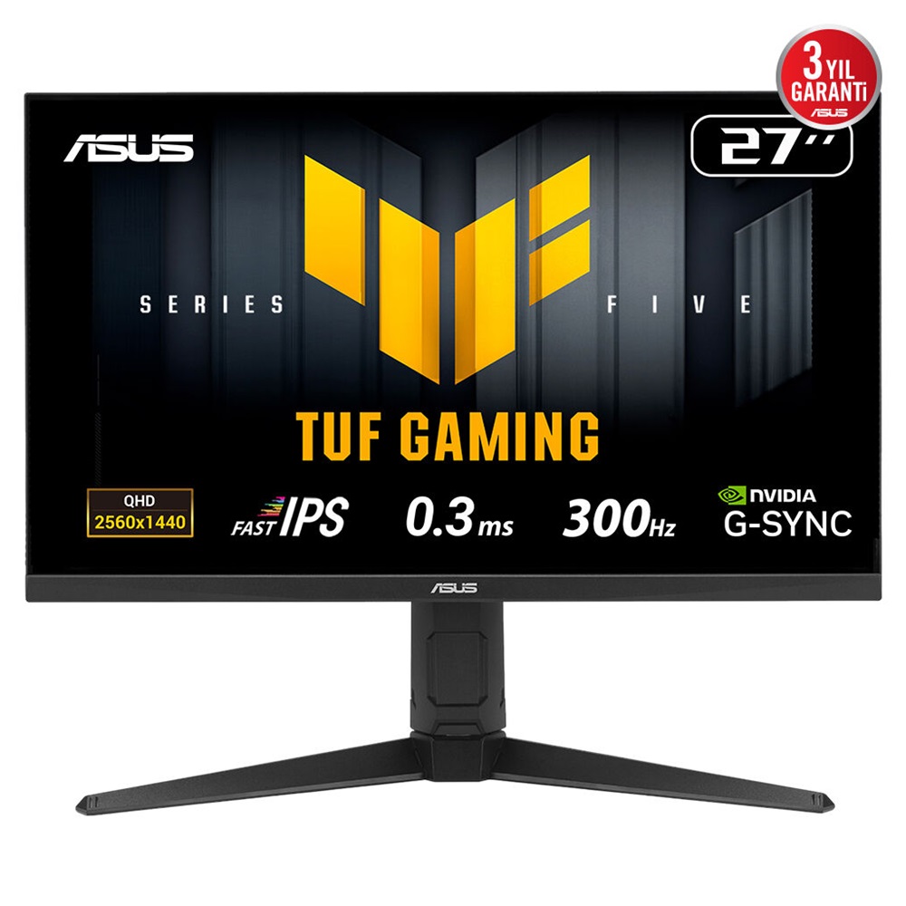 ASUS TUF GAMING VG27AQML5 27" 0.3ms, 300Hz, QHD, DP, 2xHDMI, Type-C, Fast IPS Panel, Düşük Mavi Işık, FreeSync Premium, GAMING Monitör