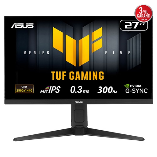 ASUS TUF GAMING VG27AQML5 27" 0.3ms, 300Hz, QHD, DP, 2xHDMI, Type-C, Fast IPS Panel, Düşük Mavi Işık, FreeSync Premium, GAMING Monitör