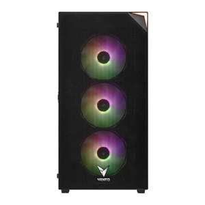 VENTO VG4200S Mid Tower, 750W 80+ Siyah, Temperli Cam, RGB, ATX GAMING KASA