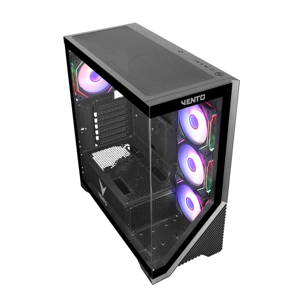 VENTO VG4202FLA ATX Tower, 750W 80+ Siyah, Temperli Cam, RGB, Mesh, ATX GAMING KASA