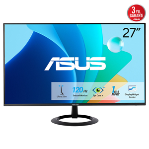 ASUS VZ279HG 27" 1ms, 120Hz, Full HD, HDMI, VGA, IPS LED, Çerçevesiz Tasarım, Düşük Mavi Işık, FreeSync GAMING Monitör