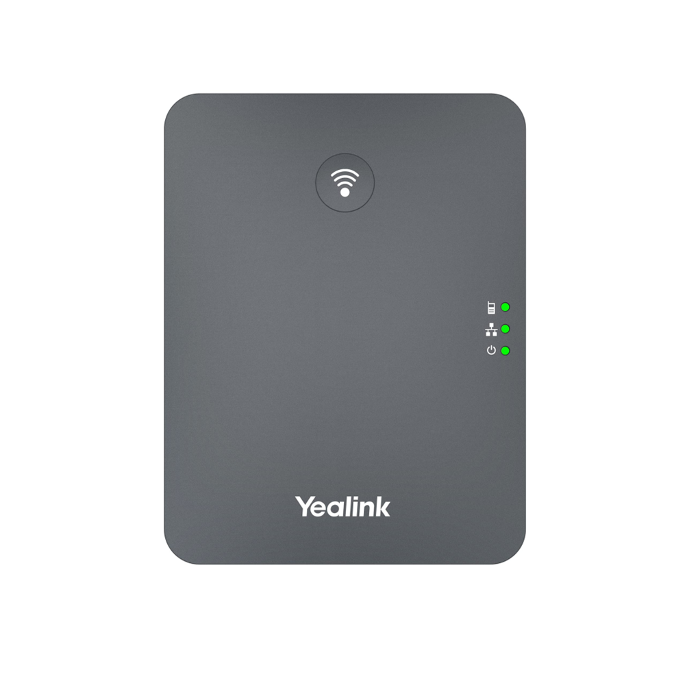 YEALINK W70B, SIP Dect Baz İstasyonu, 10 adede kadar DECT el cihazı desteği, 10 VoIP hesabı desteği, 10/100 Mbps Ethernet portu, PoE destekli
