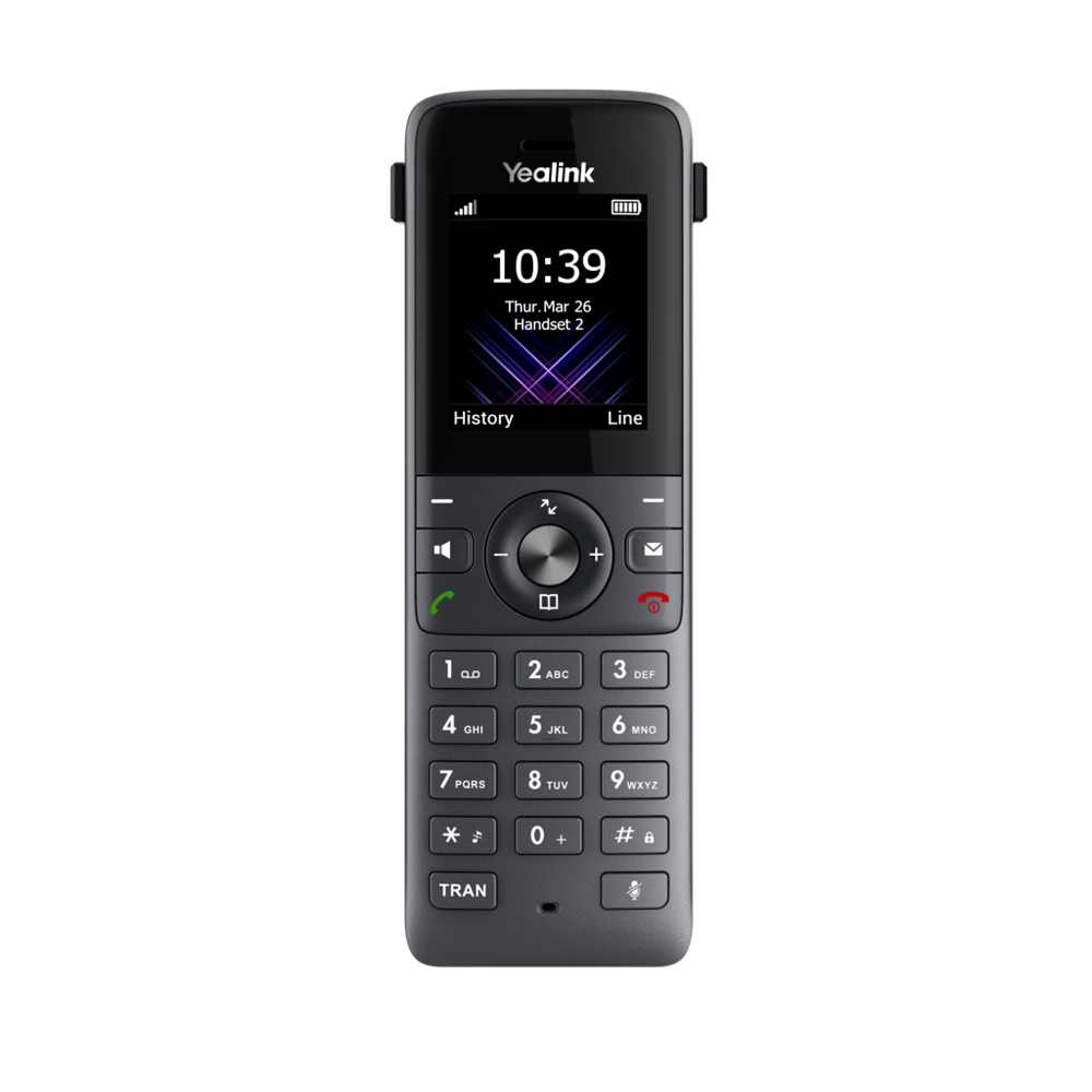 YEALINK W73H, Dect, Kablosuz IP TELEFON, Siyah, 1.8" Renkli Ekran, 35 Saat Konuşma, 400 Saat Bekleme