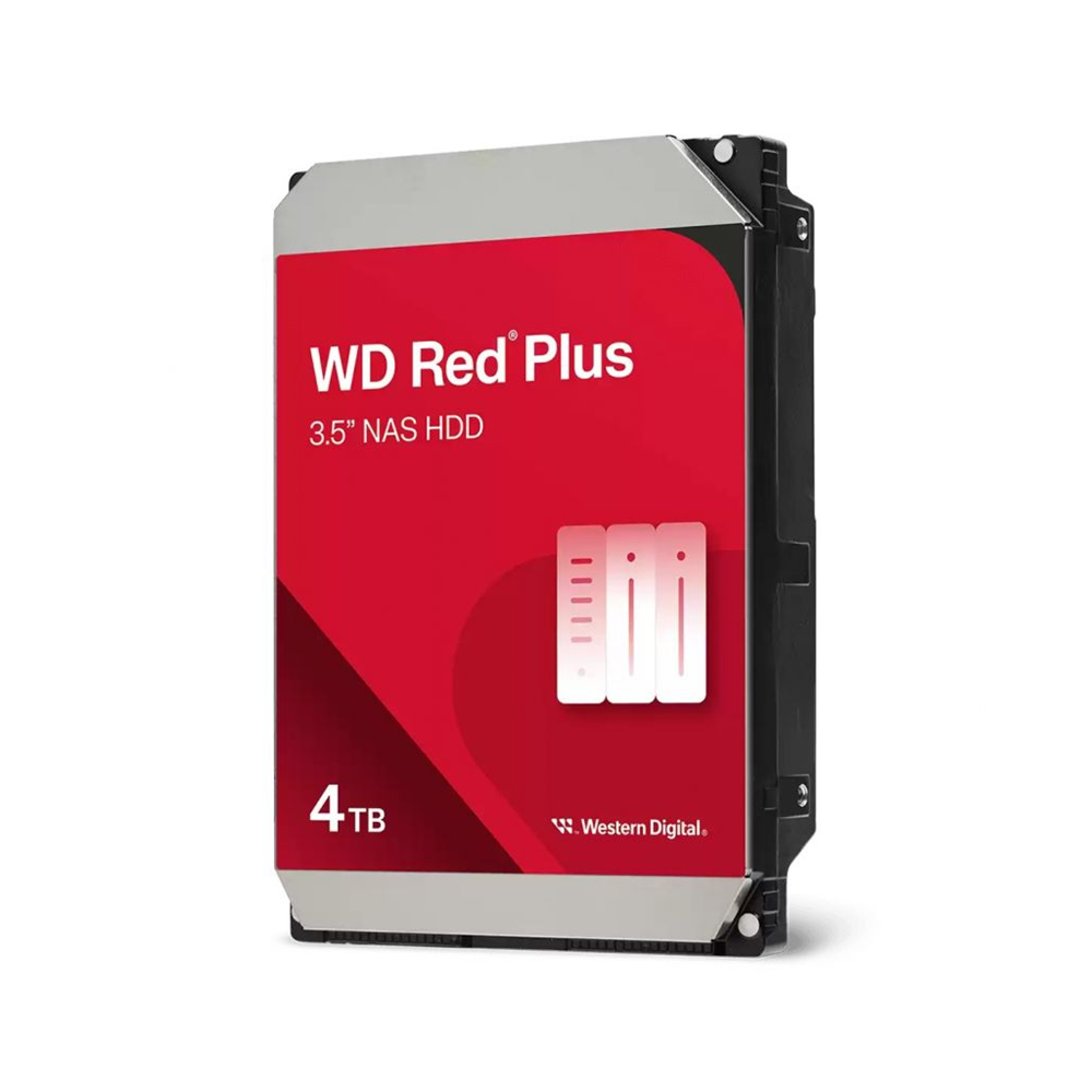 WD RED Plus, WD40EFZZ, 3.5", 4TB, 128Mb, 5400 Rpm, 7/24 GÜVENLİK-NAS-SERVER, HDD