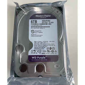 WD PURPLE, WD64PURZ, 3.5", 6TB, 256Mb, 5400 Rpm, 7/24 Güvenlik, HDD (Türkiye Distribütörü Garantili)